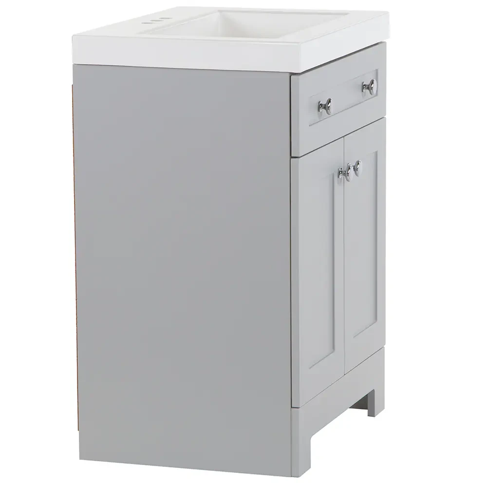 Grey Bathroom Vanity with Sink - photo 3