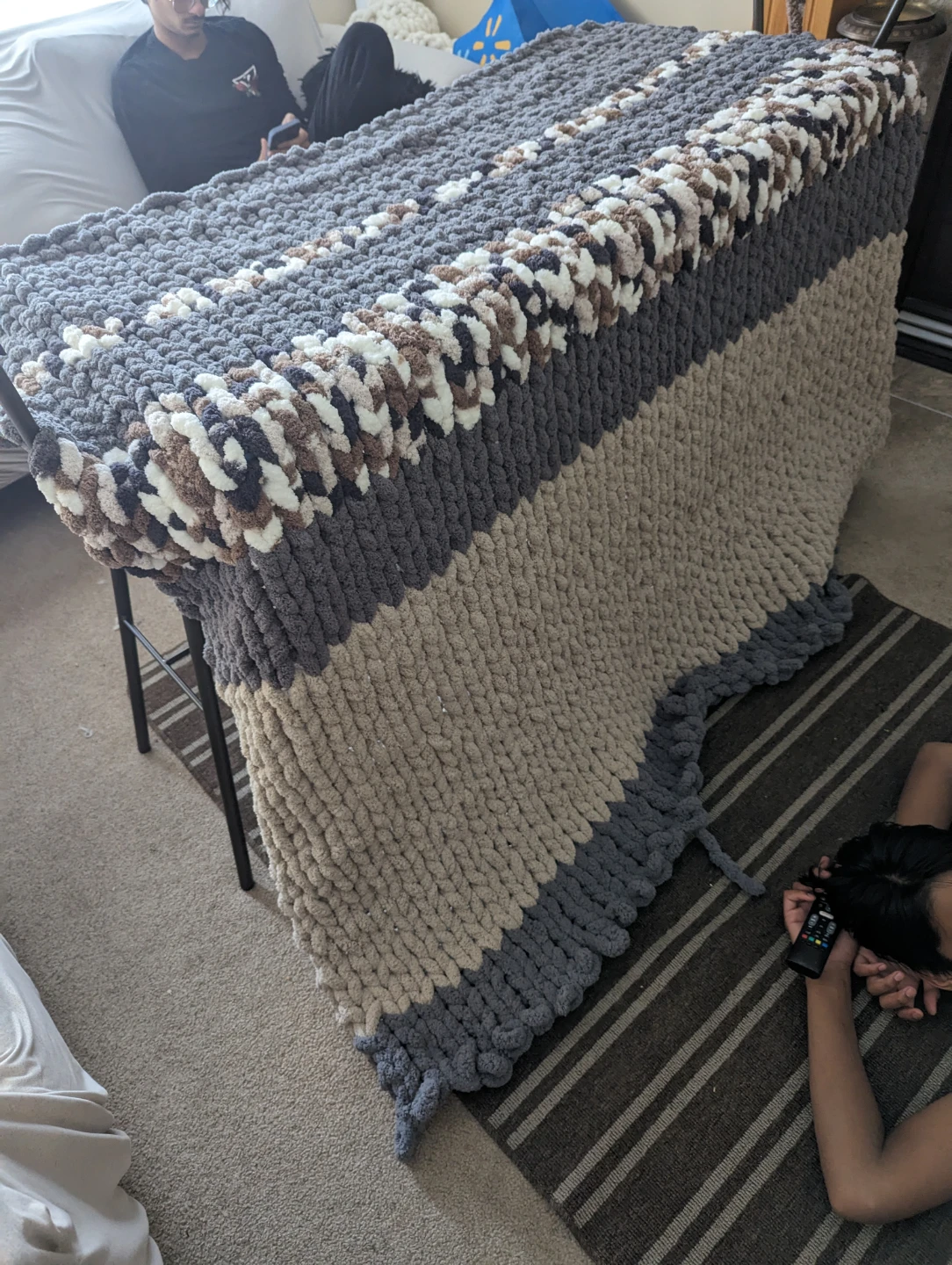 Chunky Knit Throw Blanket