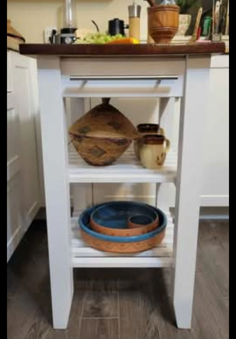 Kitchen Island Cart with Shelving - photo 5