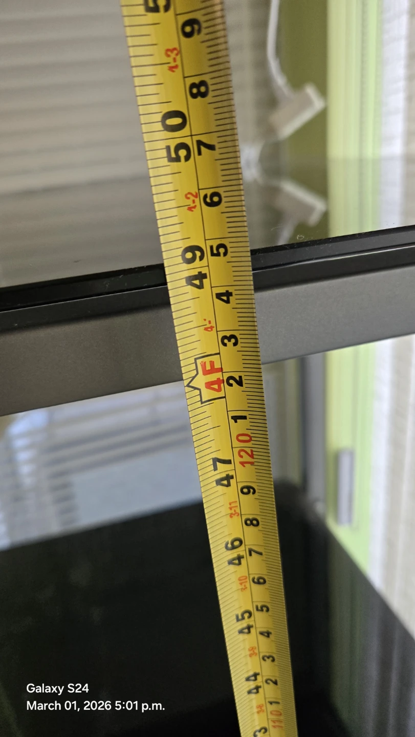 Glass Shelf Unit with Metal Frame - photo 2