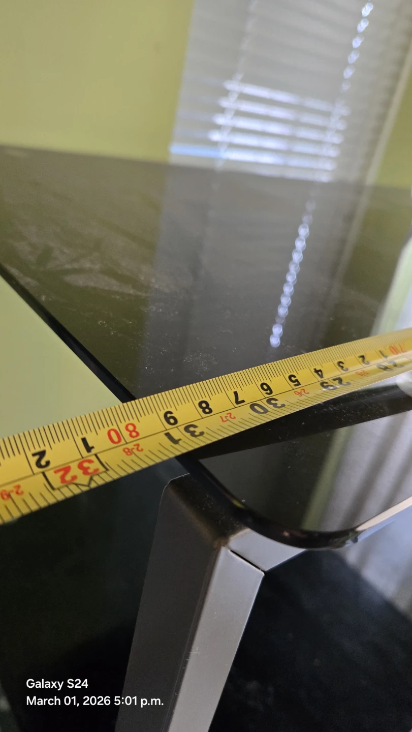 Glass Shelf Unit with Metal Frame - photo 3