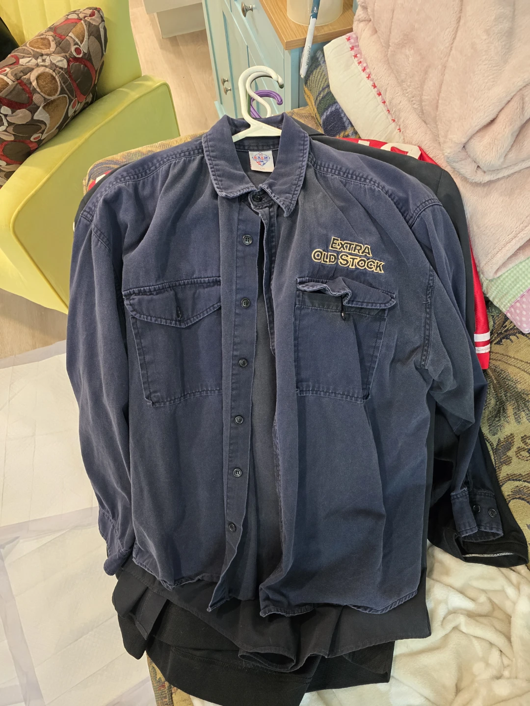 Brew Deadstock "Extra Old Stock" Navy Work Shirt
