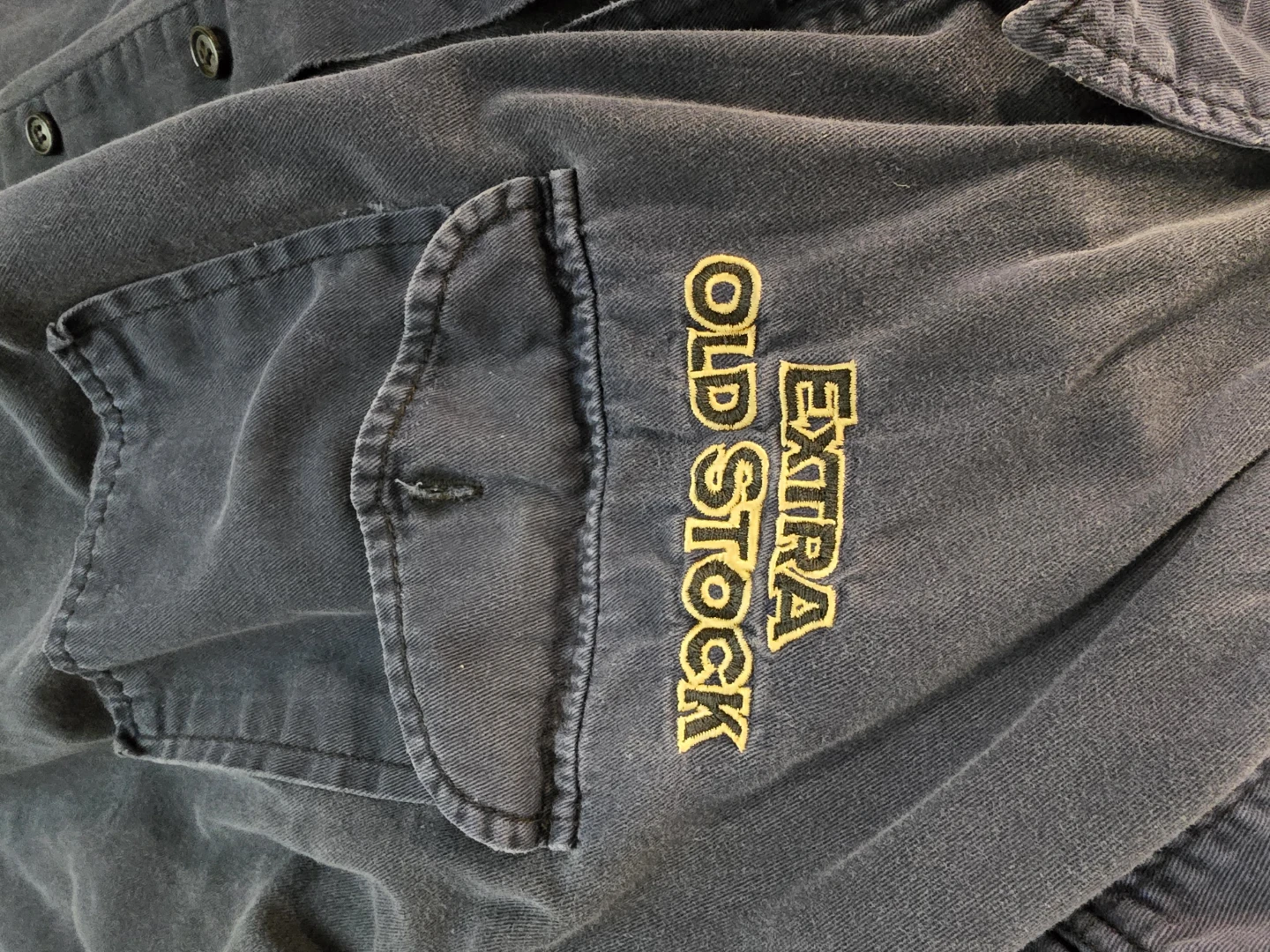 Brew Deadstock "Extra Old Stock" Navy Work Shirt - photo 2