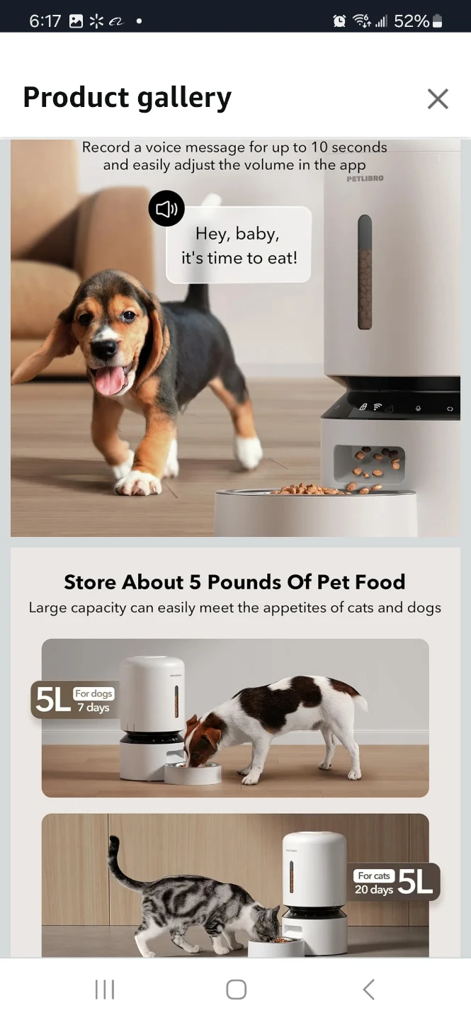 Petlibro Automatic Pet Feeder (black color ) - photo 2