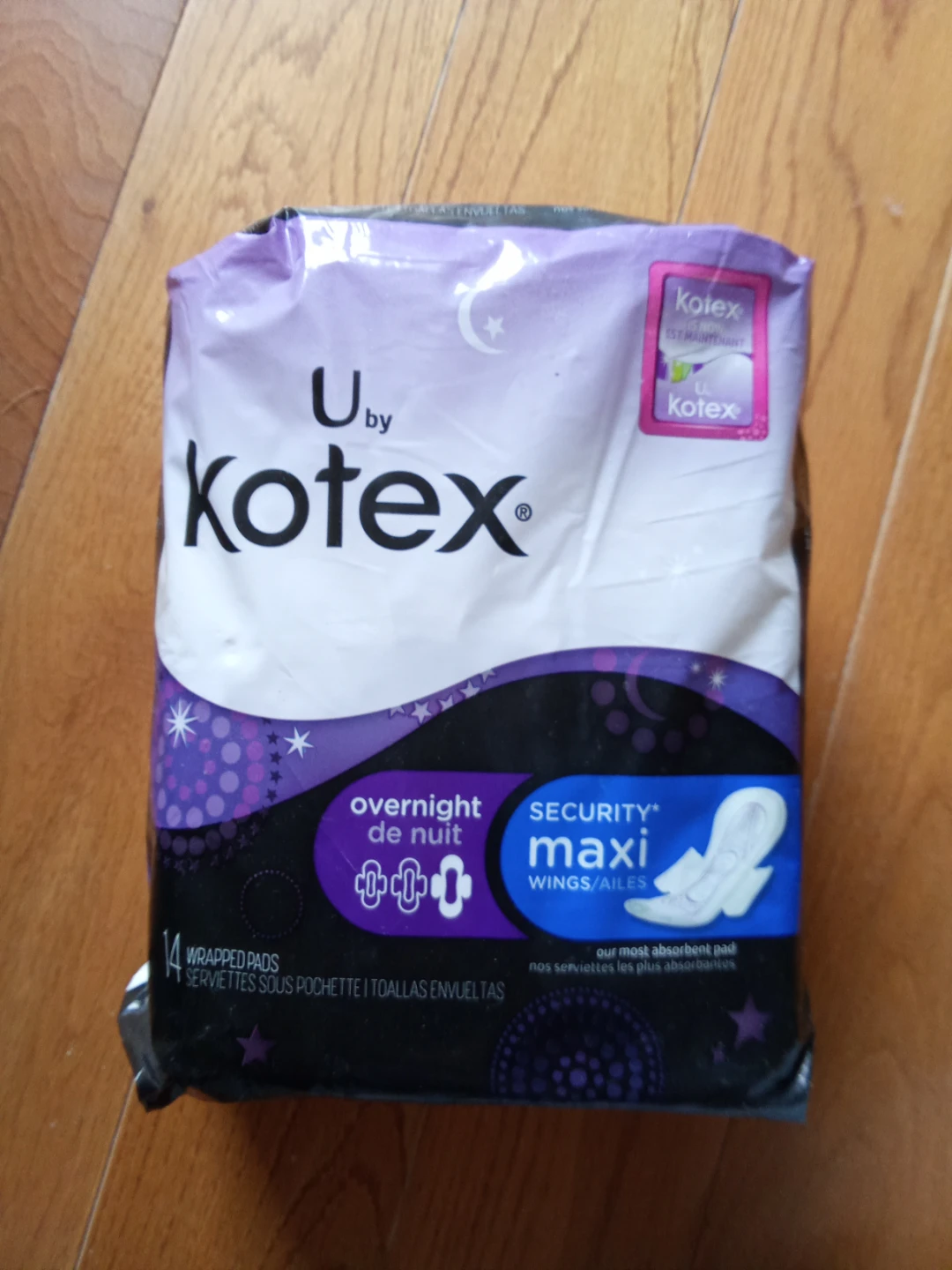 U by Kotex Security Maxi Overnight Pads with Wings - 13 Pads