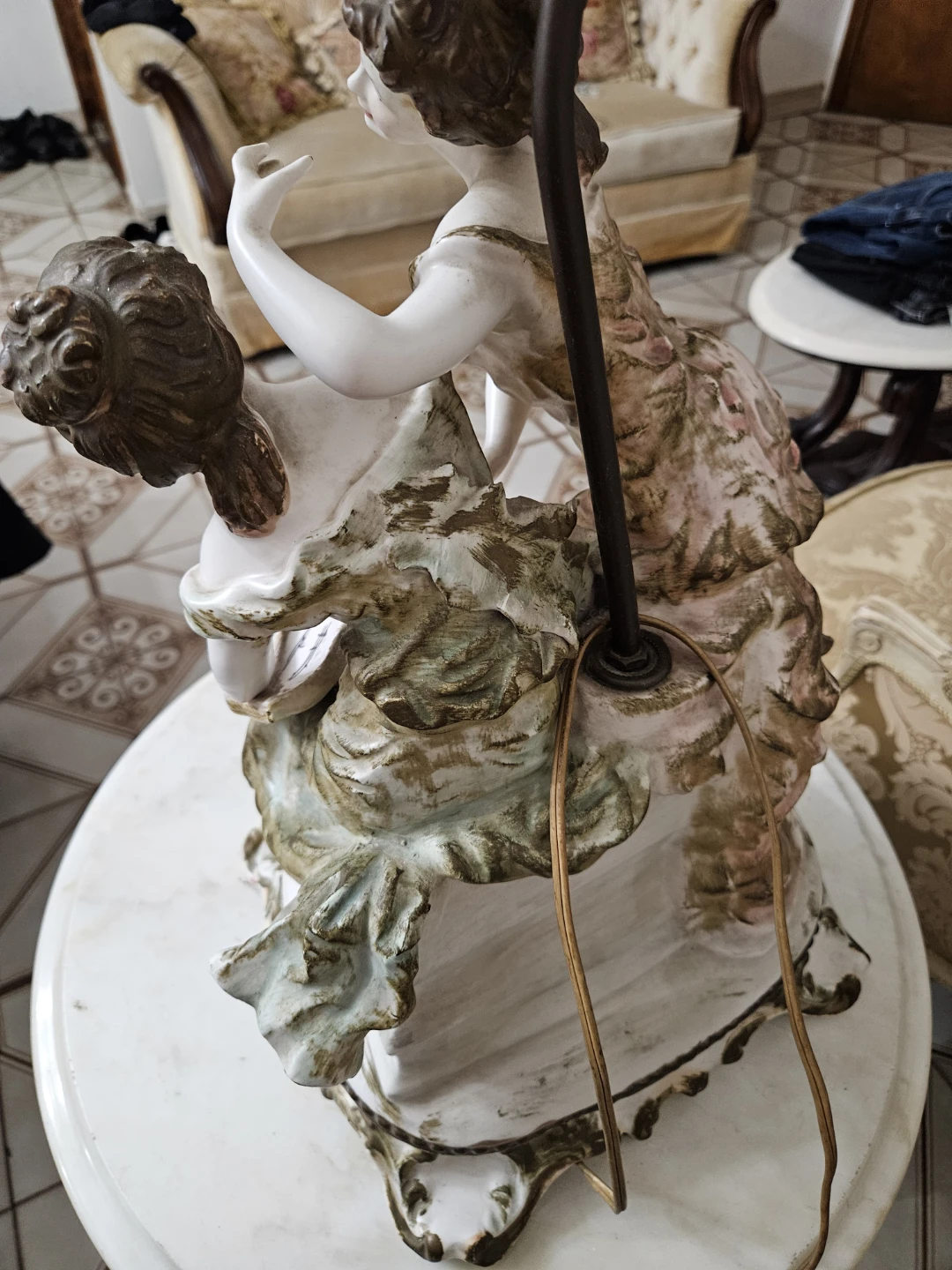 Beautiful large vintage italian porcelain lamp - photo 3
