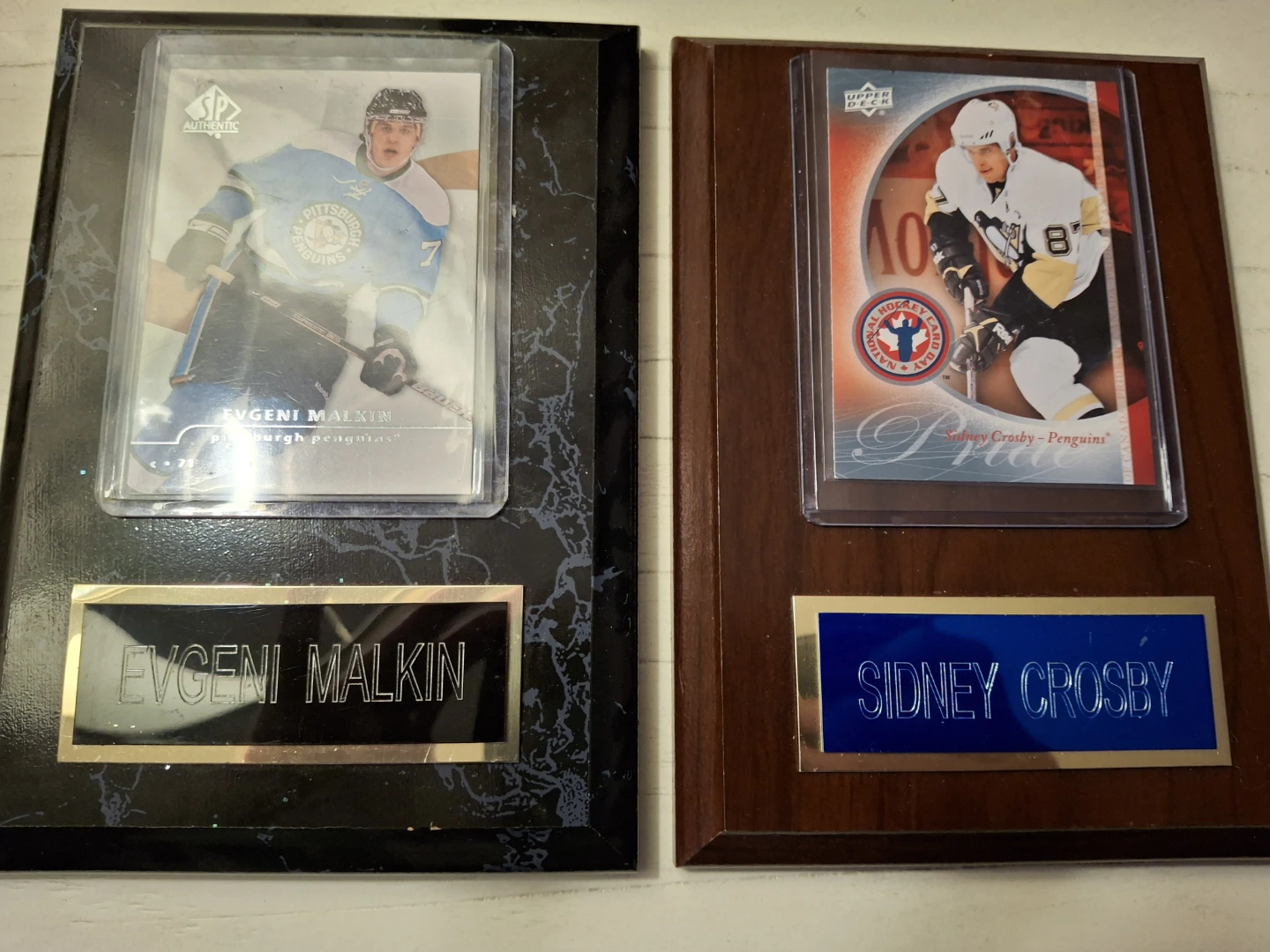 Crosby and Malkin plaque.