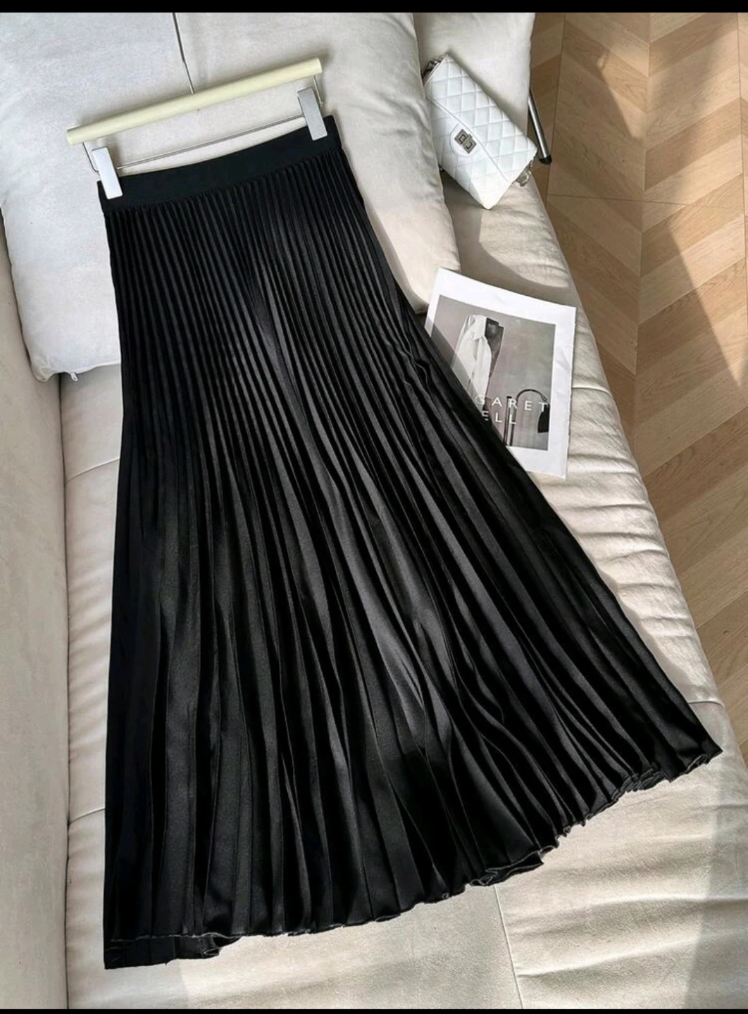 Black Pleated Maxi Skirt - photo 4