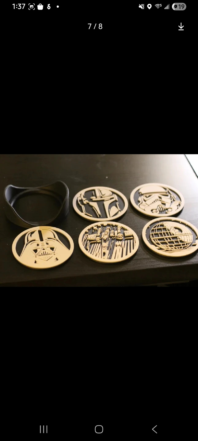 Star Wars Themed plastic Coasters (Set of 5)