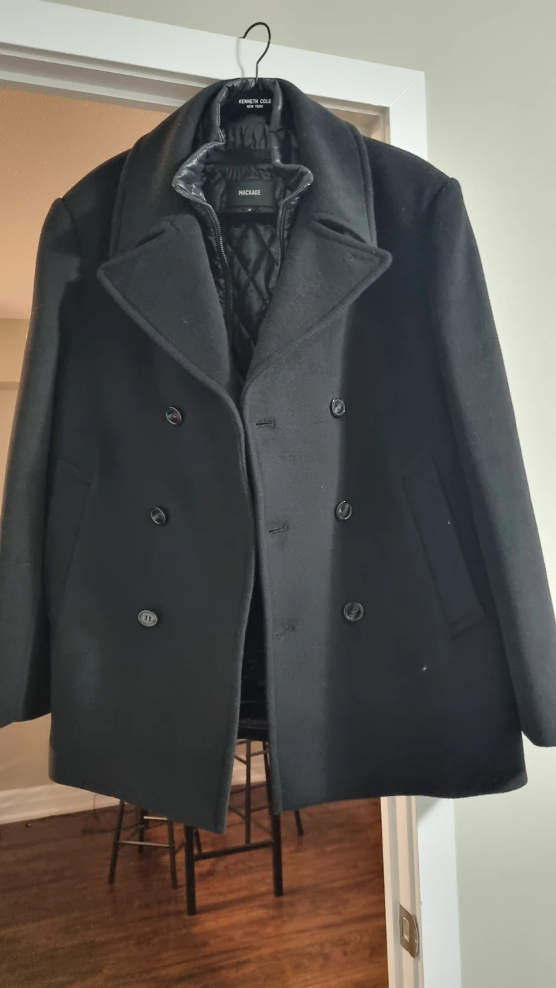 Mackage Wool Blend Peacoat with Quilted Liner - Size 44 - photo 2