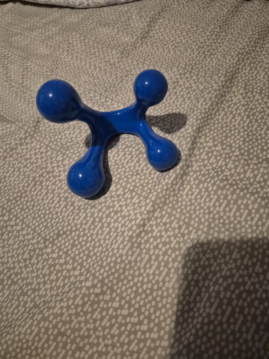 Blue handheld massager