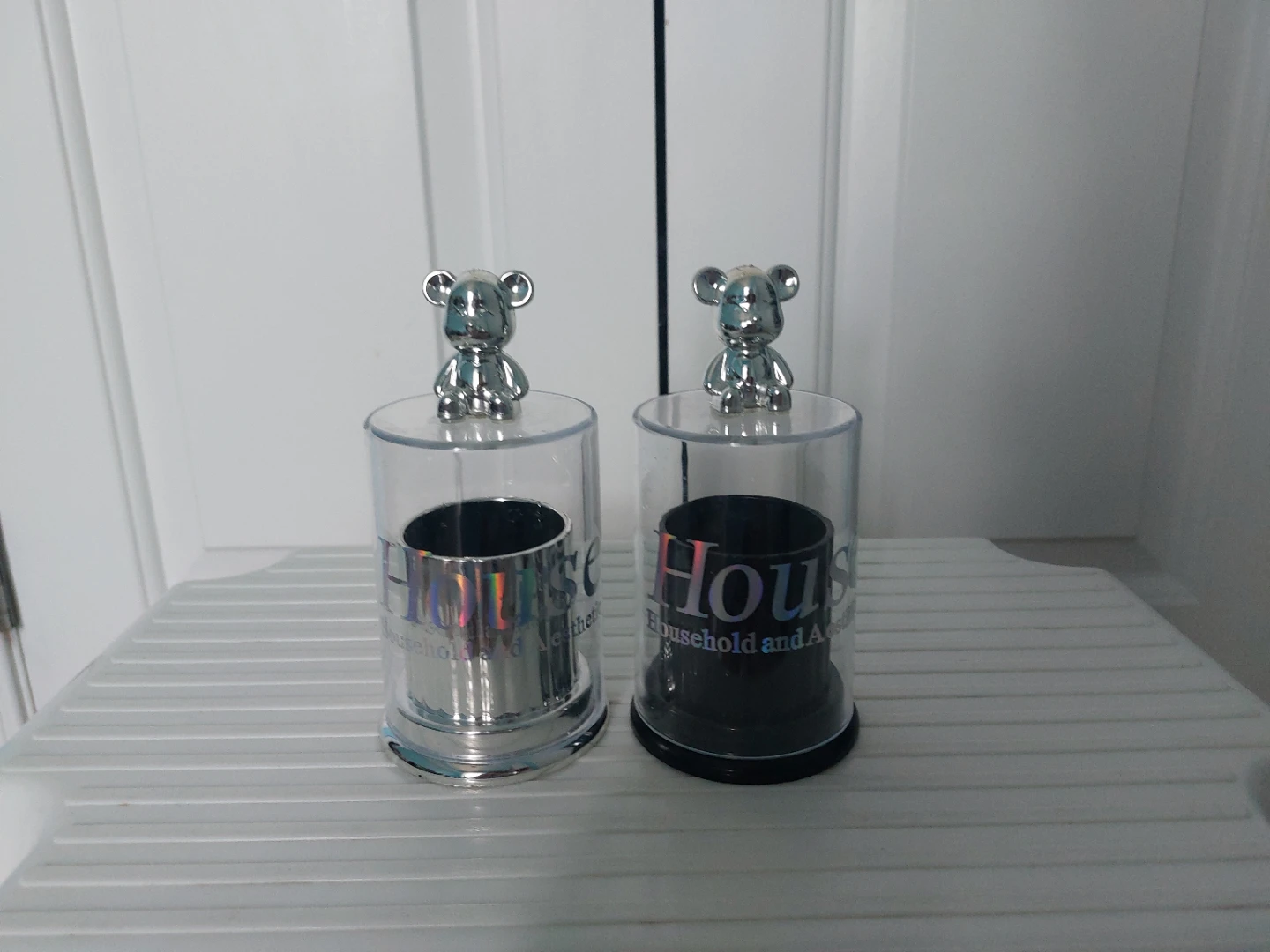 Set of 2 Bear Design Storage Containers