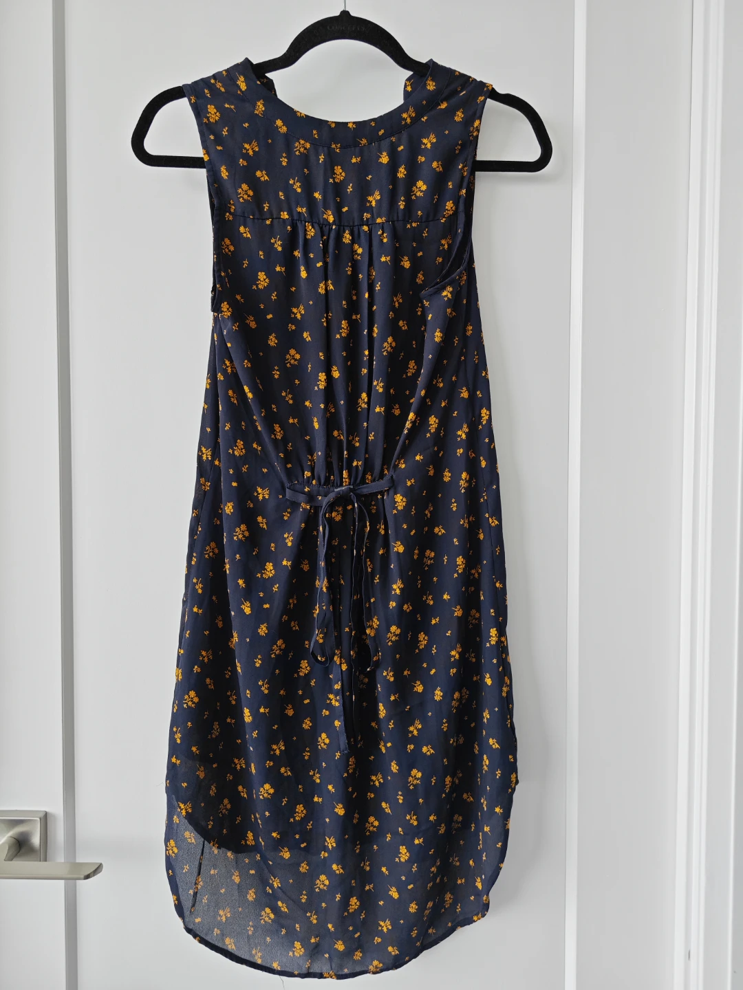 Dark Blue Floral Sleeveless Dress - Size 0 - photo 2