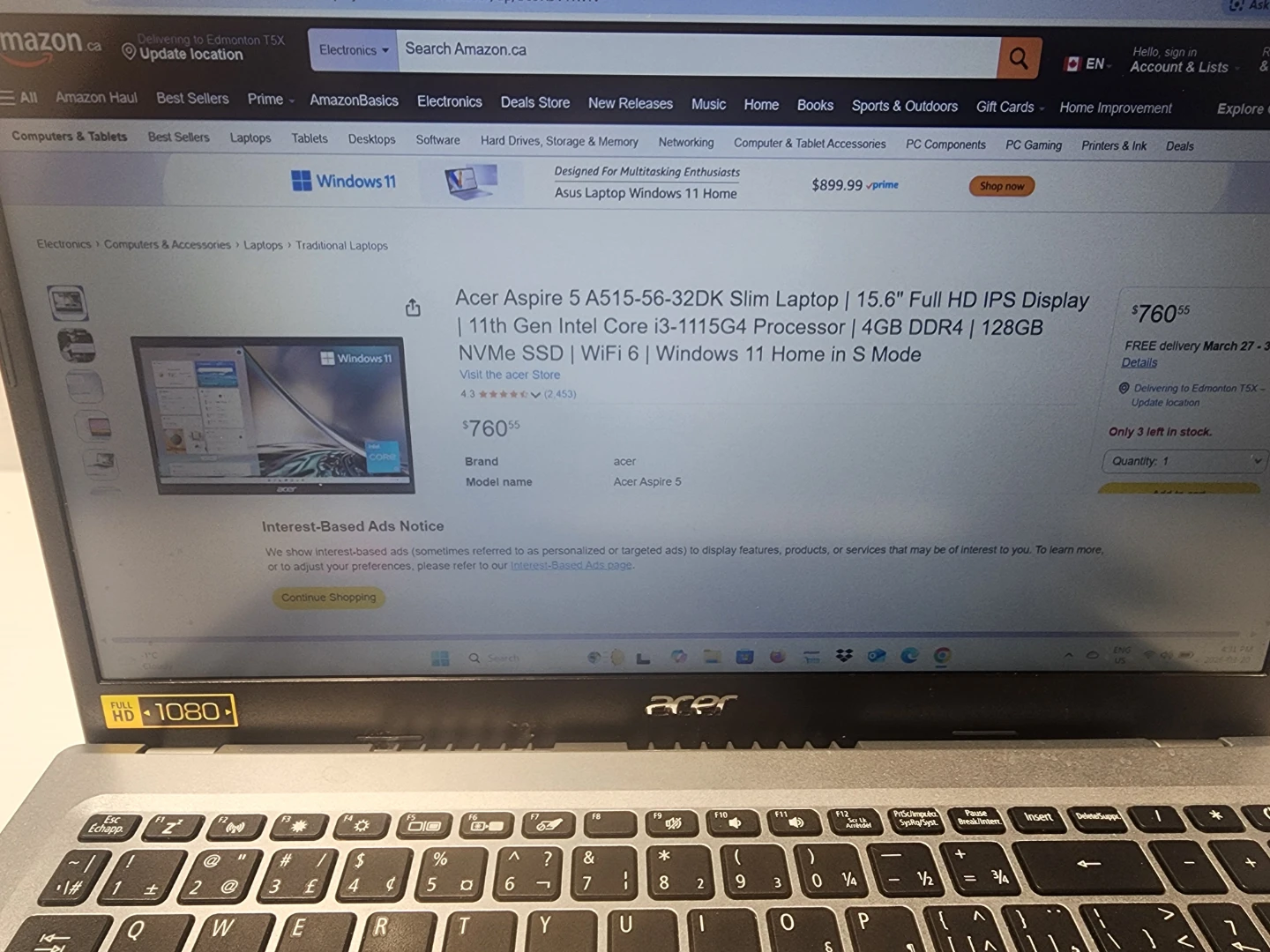 Acer i3 11th generation - photo 3