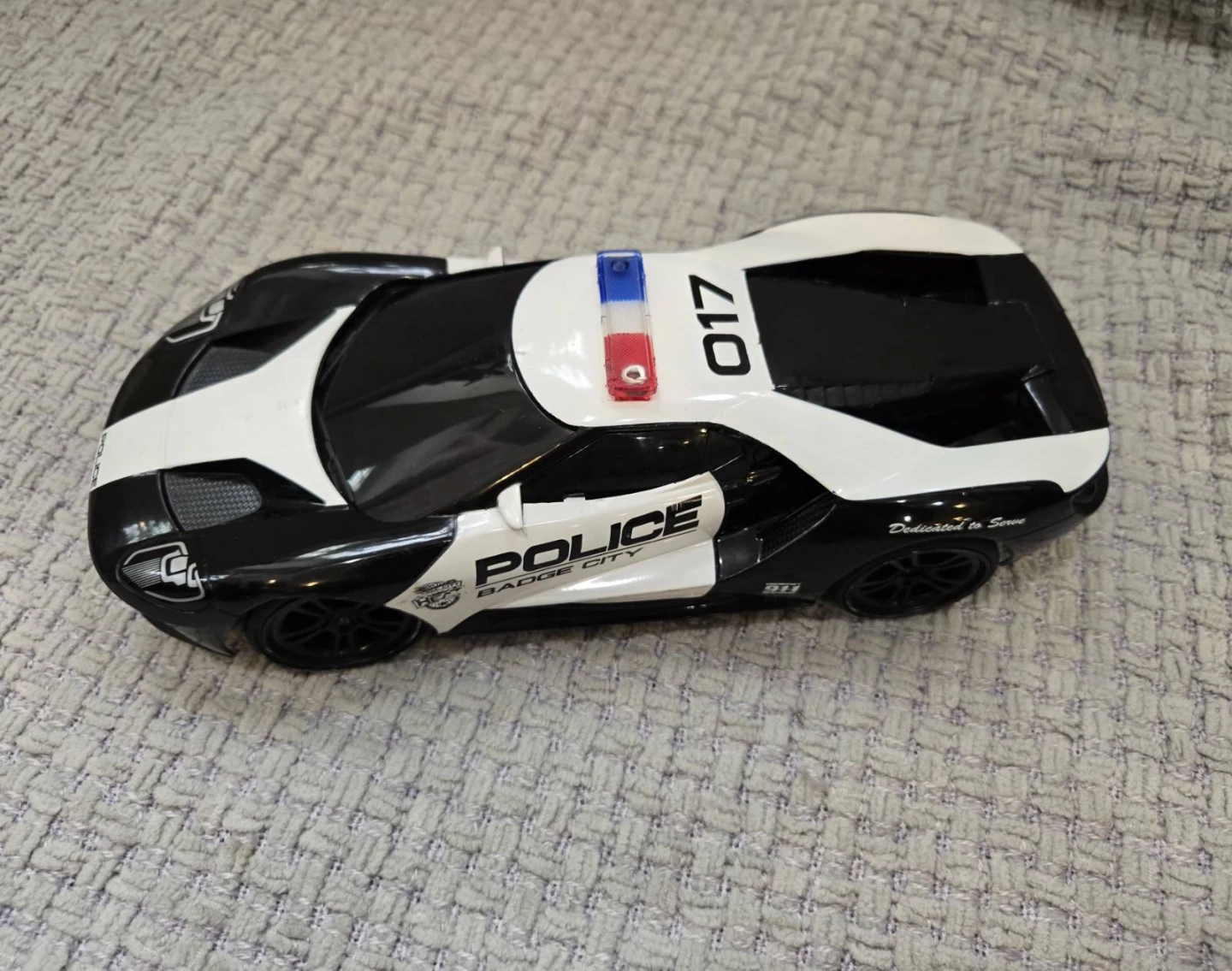 Police Toy Car - Black and White