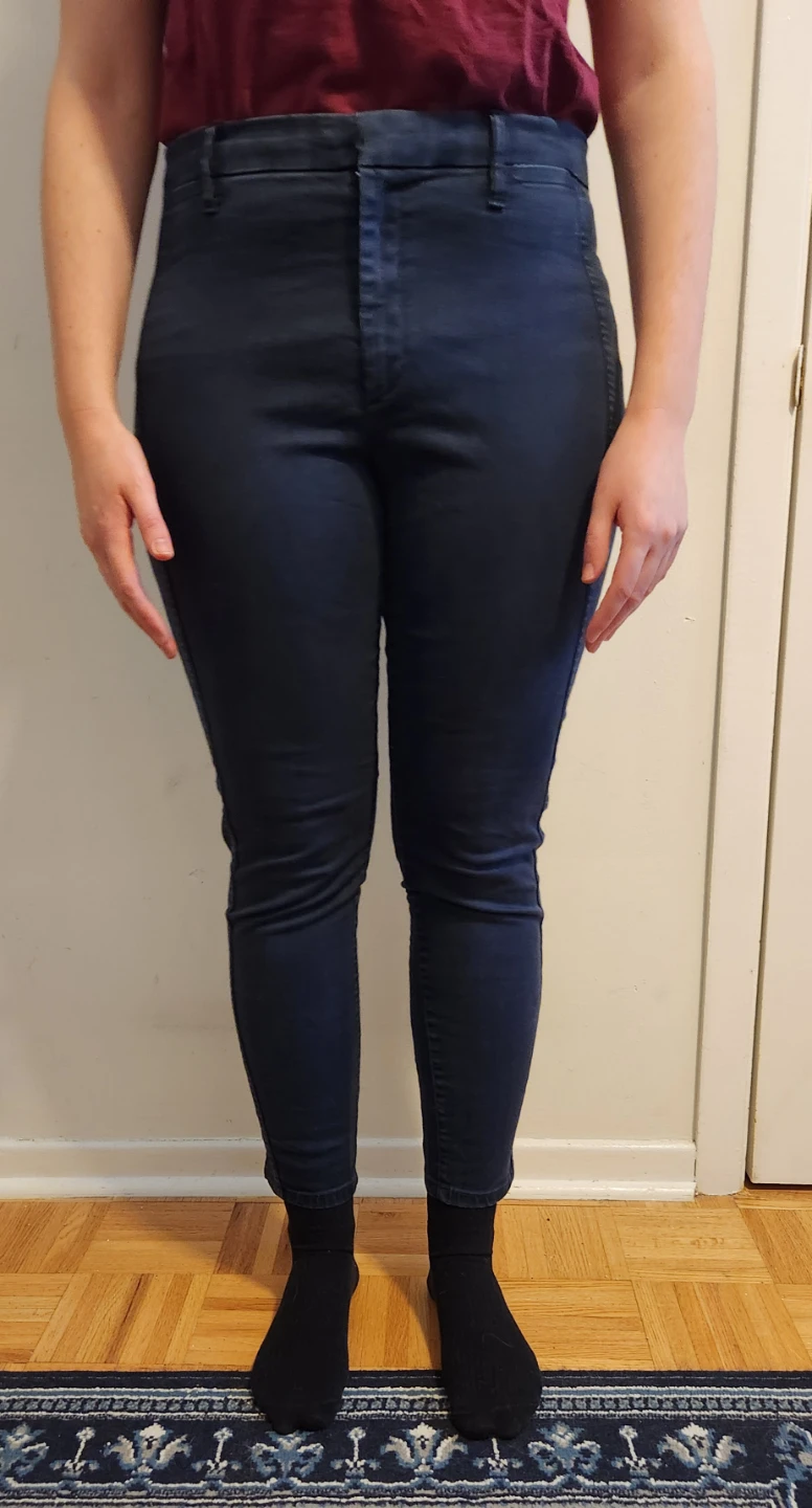 GAP Navy High-Waist Skinny Pants Cropped Leg Size 14 - photo 2