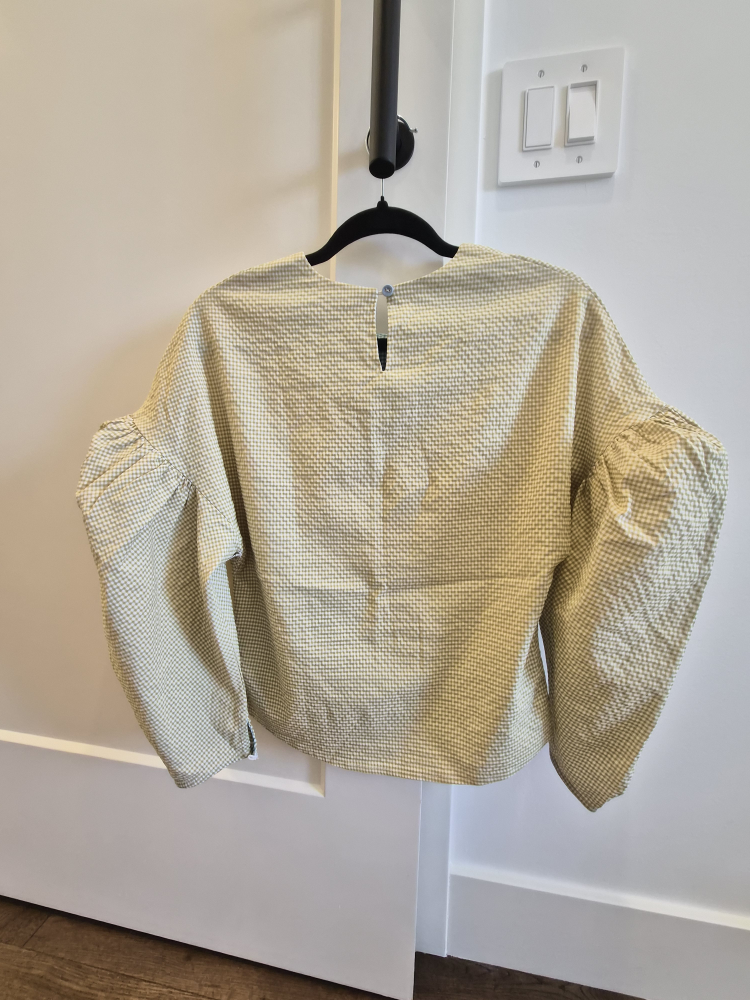 Yellow Gingham Puff Sleeve Top - photo 2