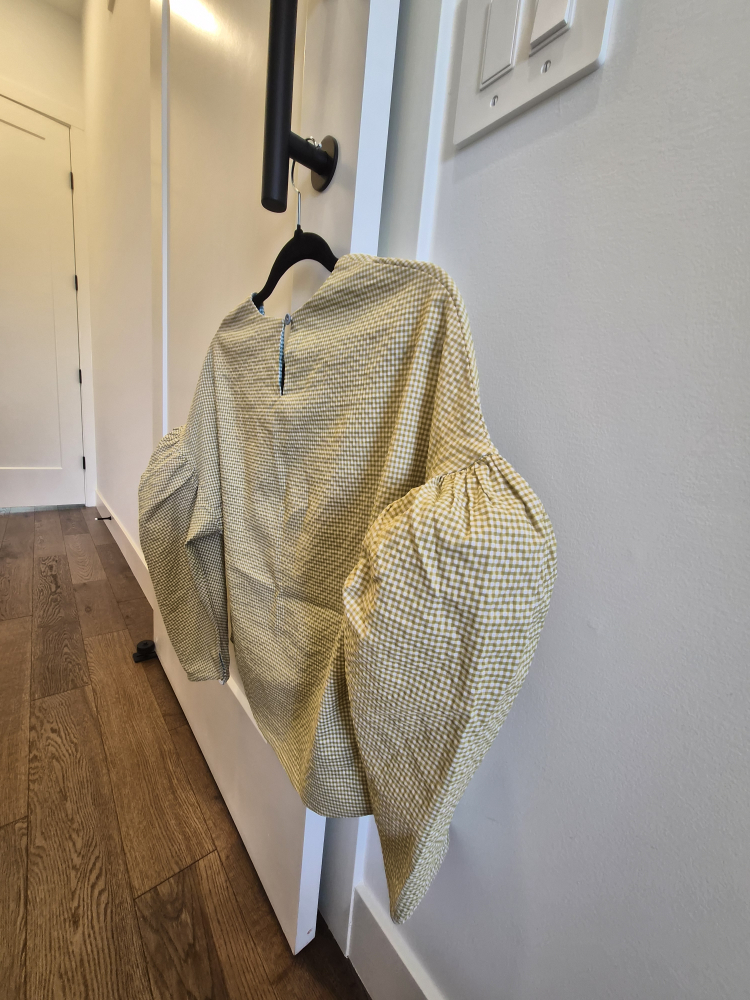 Yellow Gingham Puff Sleeve Top - photo 3