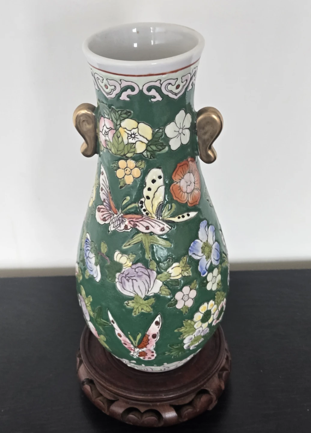 Vintage Chinese Famille Rose Porcelain Vase Daoguang Marking