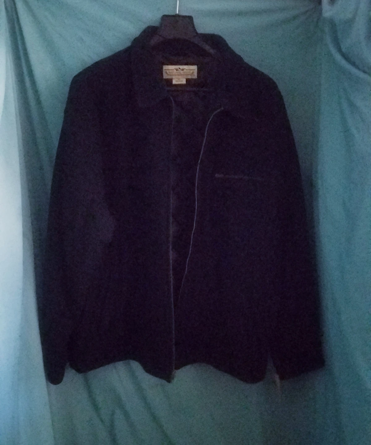 100% Black Wool Winter Coat with Quited Lining New w Tag