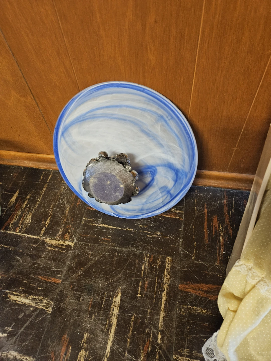 Blue and White Swirl Glass Bowl - photo 2