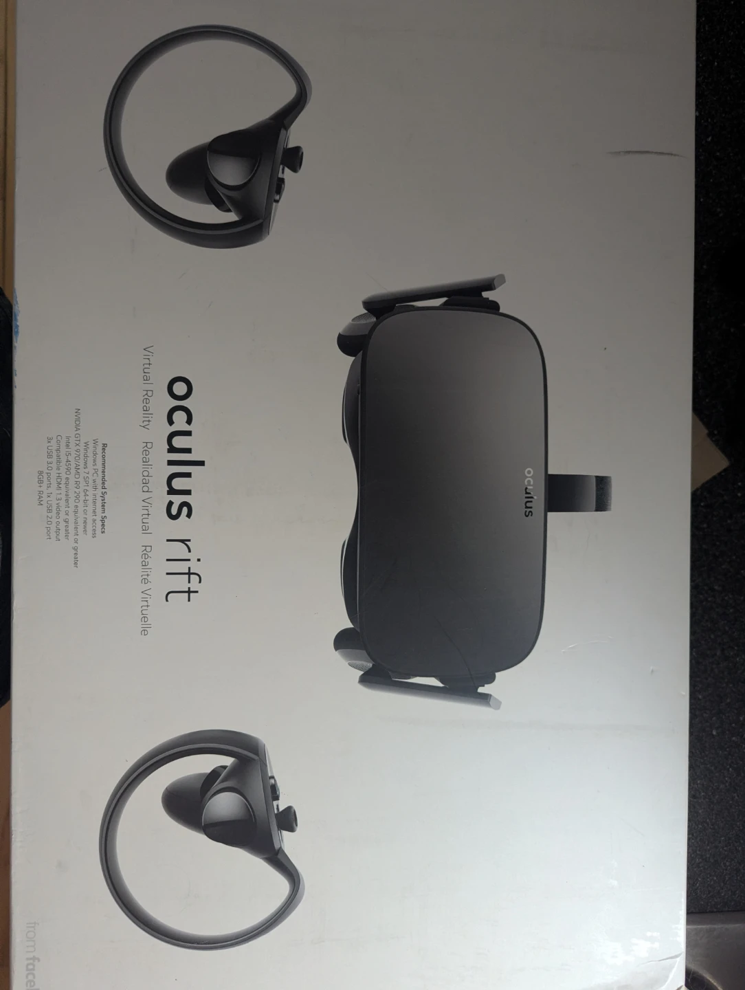 Oculus Rift Virtual Reality Headset and Controllers