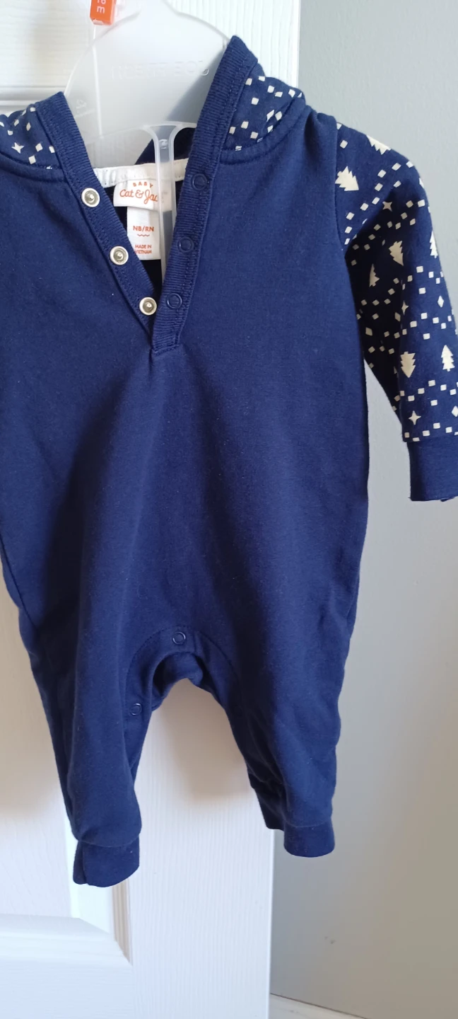 Baby Cat & Jack Navy Blue Sleepsuit NB/RN - photo 3