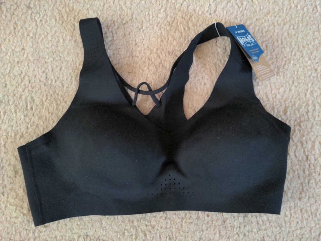 Brooks Dare V Neck Run Bra Black 36AB
