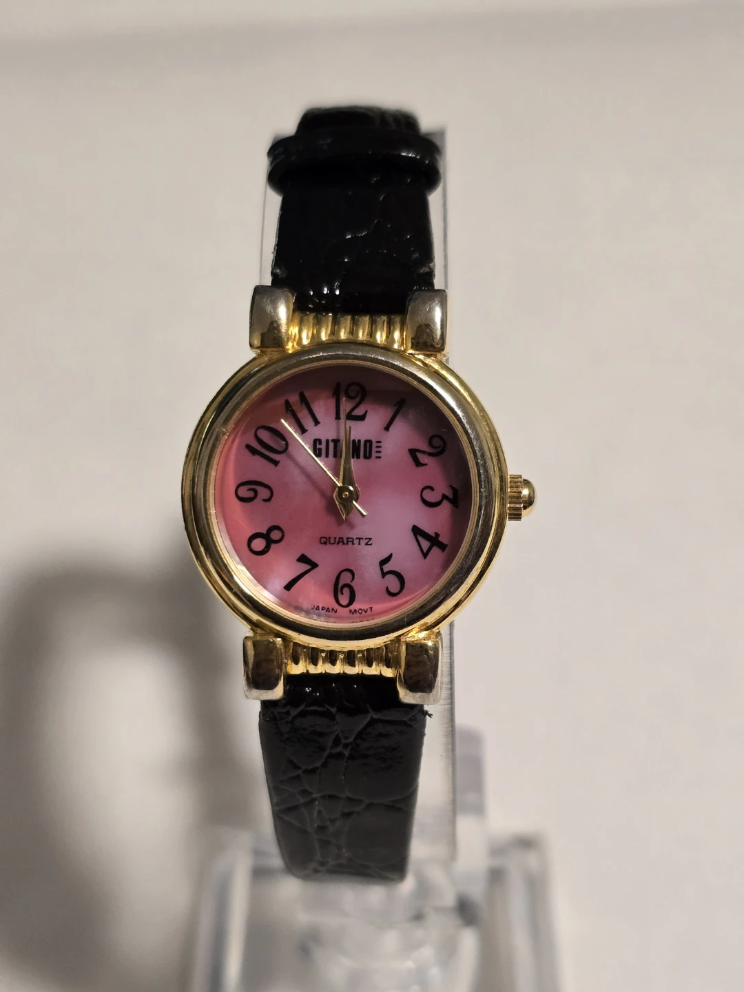 Lady's Pink Dial Gitano Quartz Watch