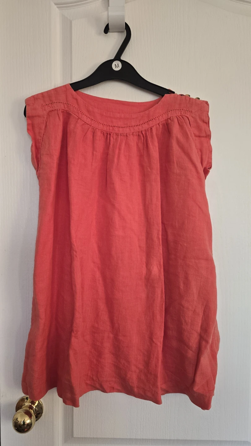 Monoprix Kids Linen Dress Coral Size 8