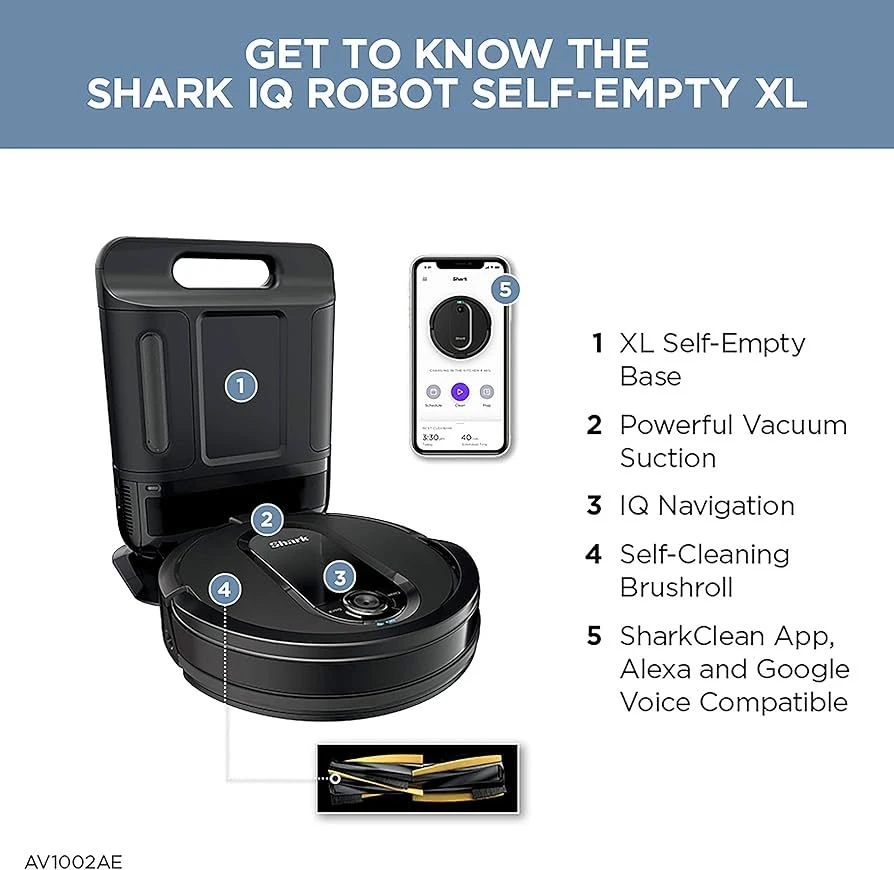 Shark IQ Self-Empty Robot Vacuum AV1002AE - photo 3