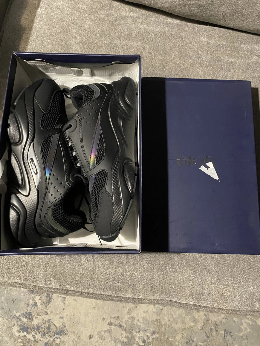 Dior B22 Calf Mesh Sneakers Black Size 46
