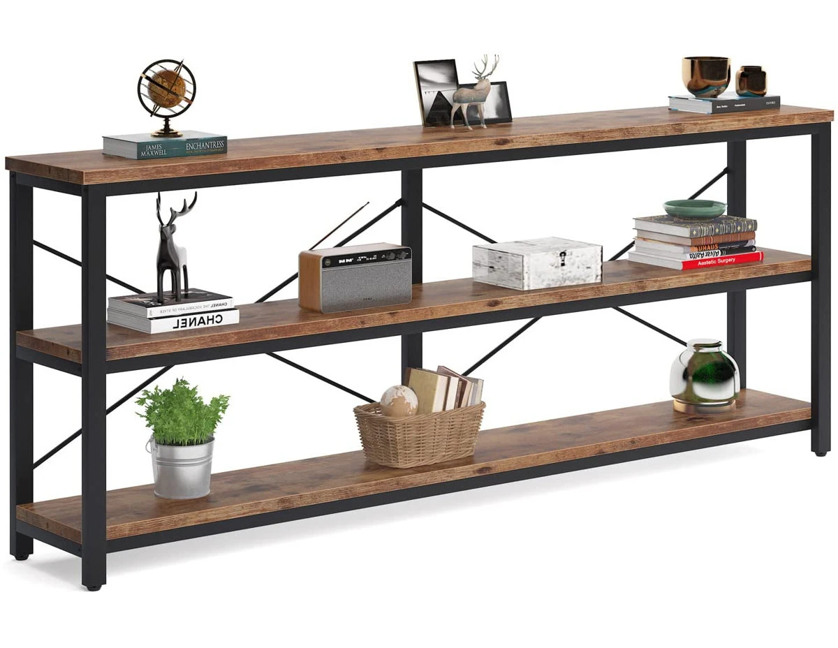 70” Industrial Console Table – Entryway / Sofa Table – NEW - photo 5