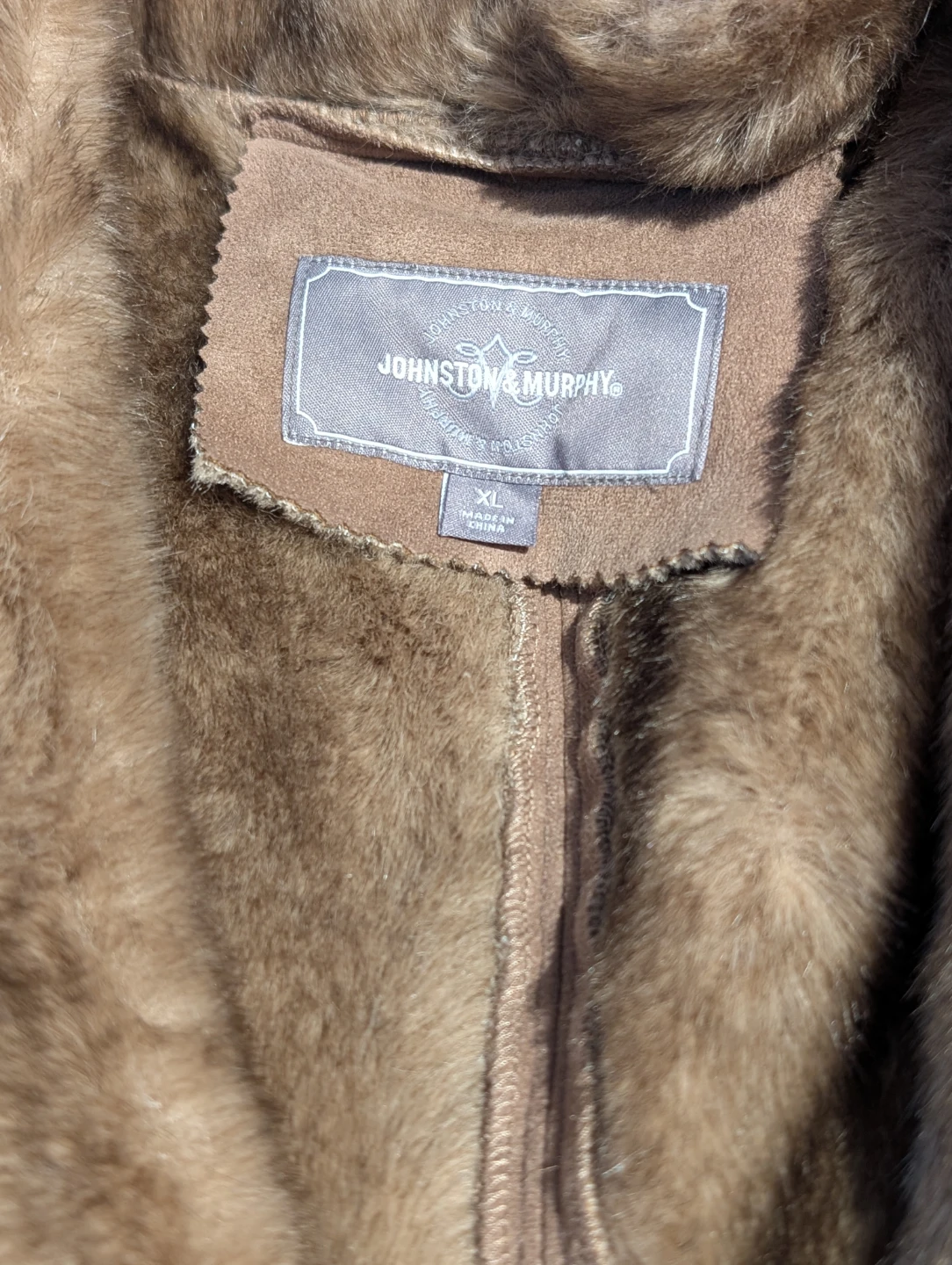 Johnston & Murphy Faux Fur Lined Suede Coat - XL - photo 3