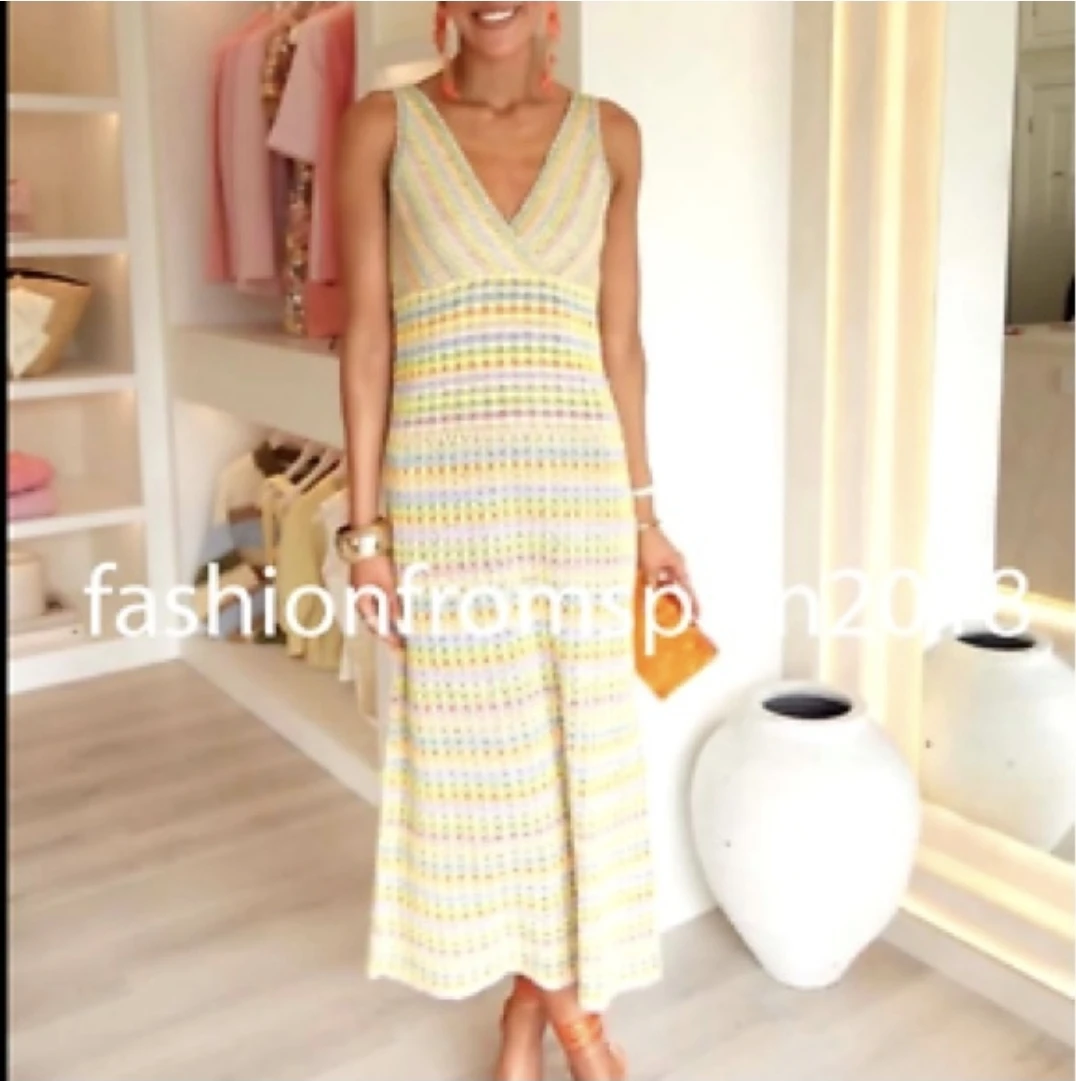 Zara Multi-Stripe Crochet Knit Midi Dress - photo 5