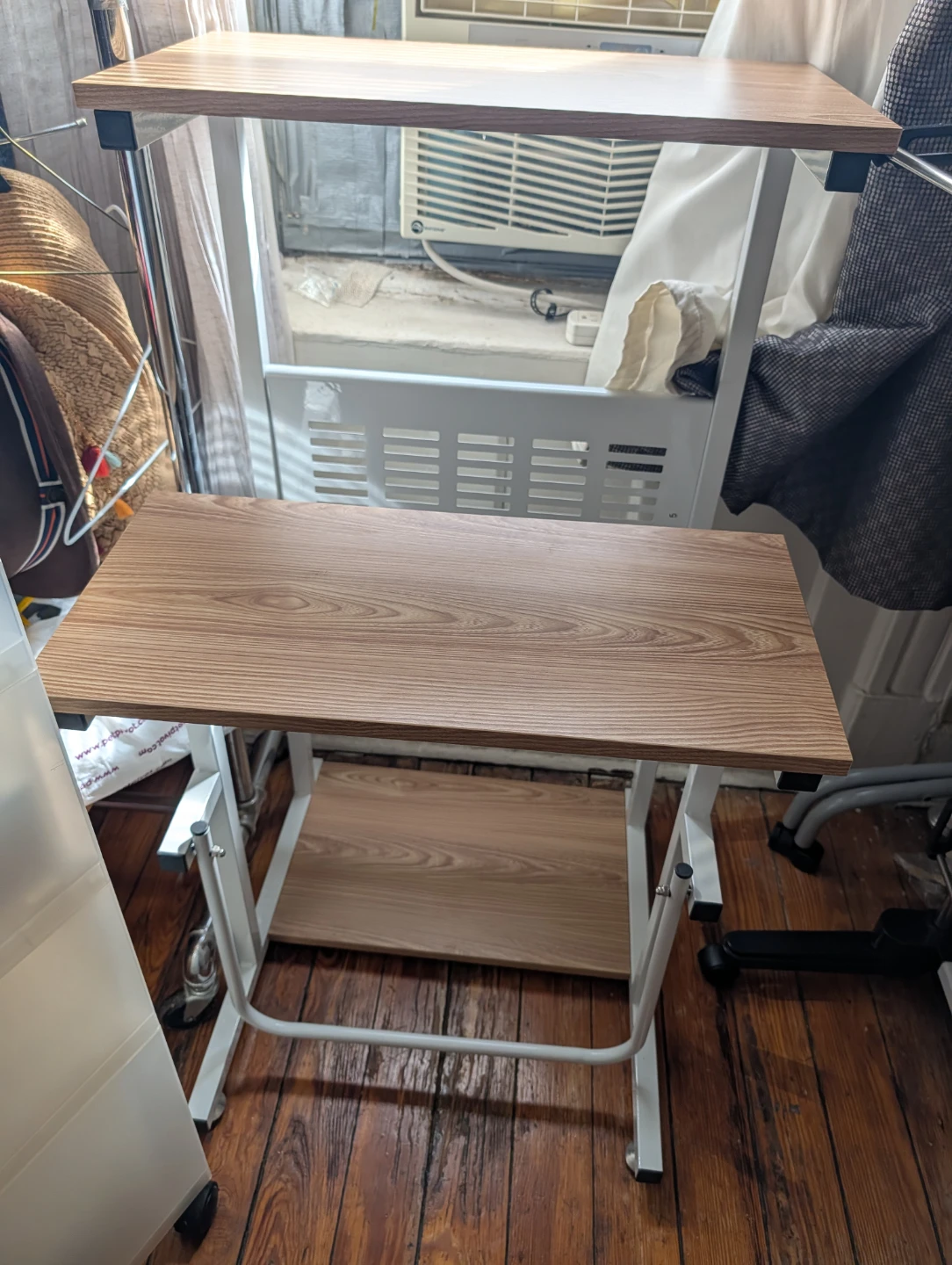 Laptop desk White Adjustable Height Desk Converter - photo 2