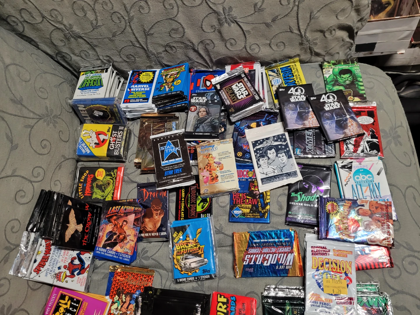 Assorted Trading Card Packs Collection