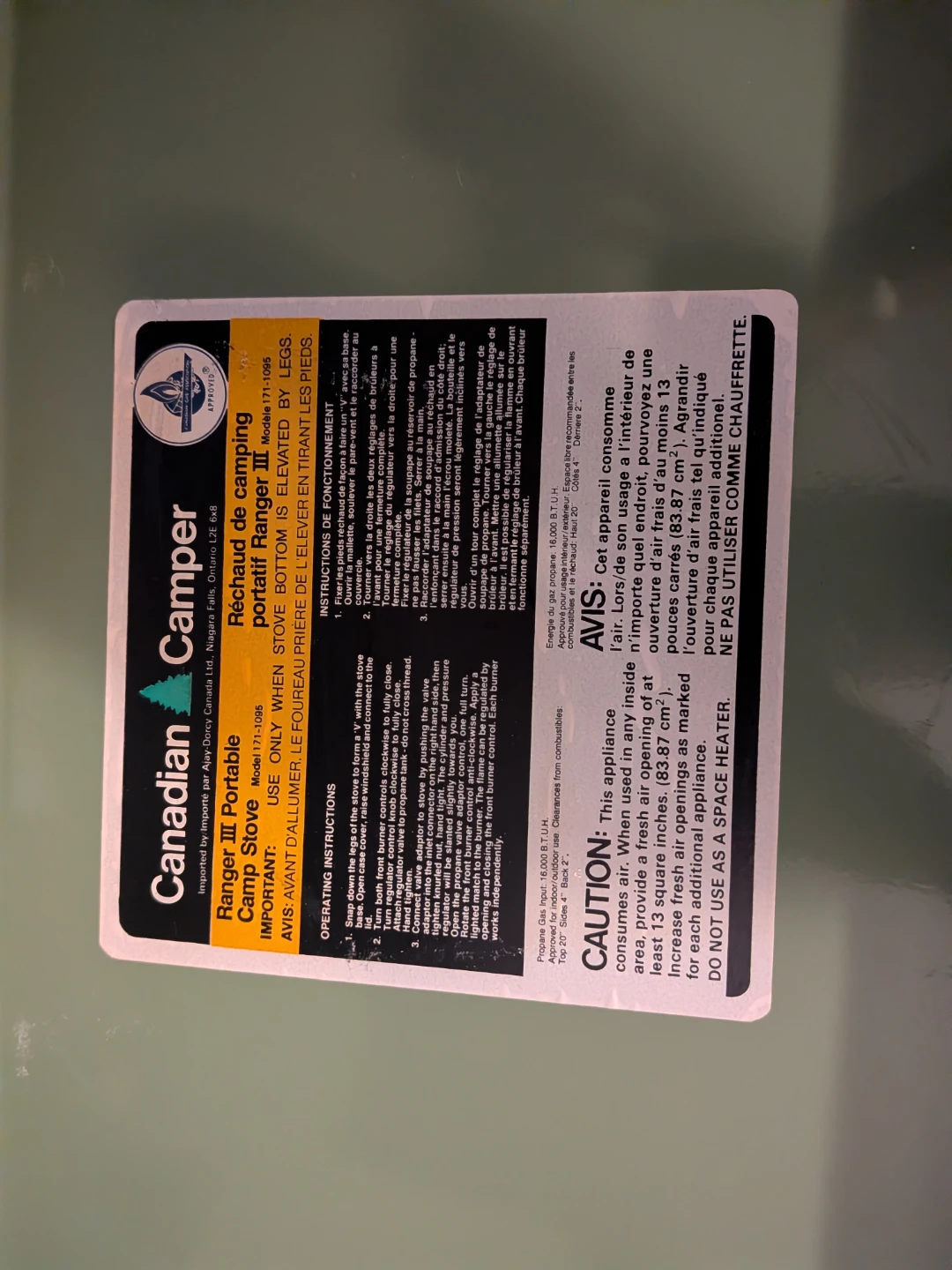 Canadian Camper Ranger III Portable Stove - photo 3