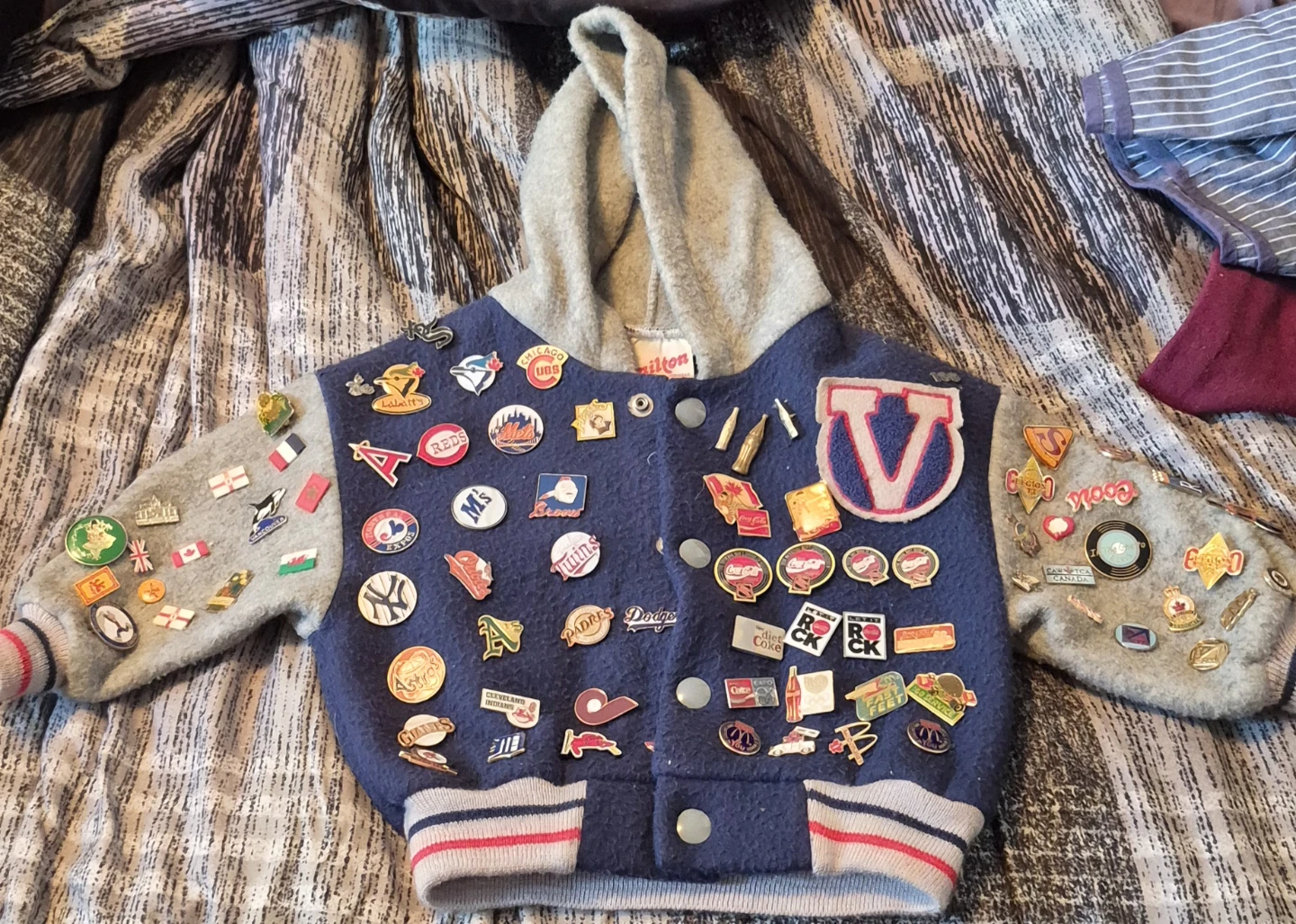 Varsity Jacket with Pins