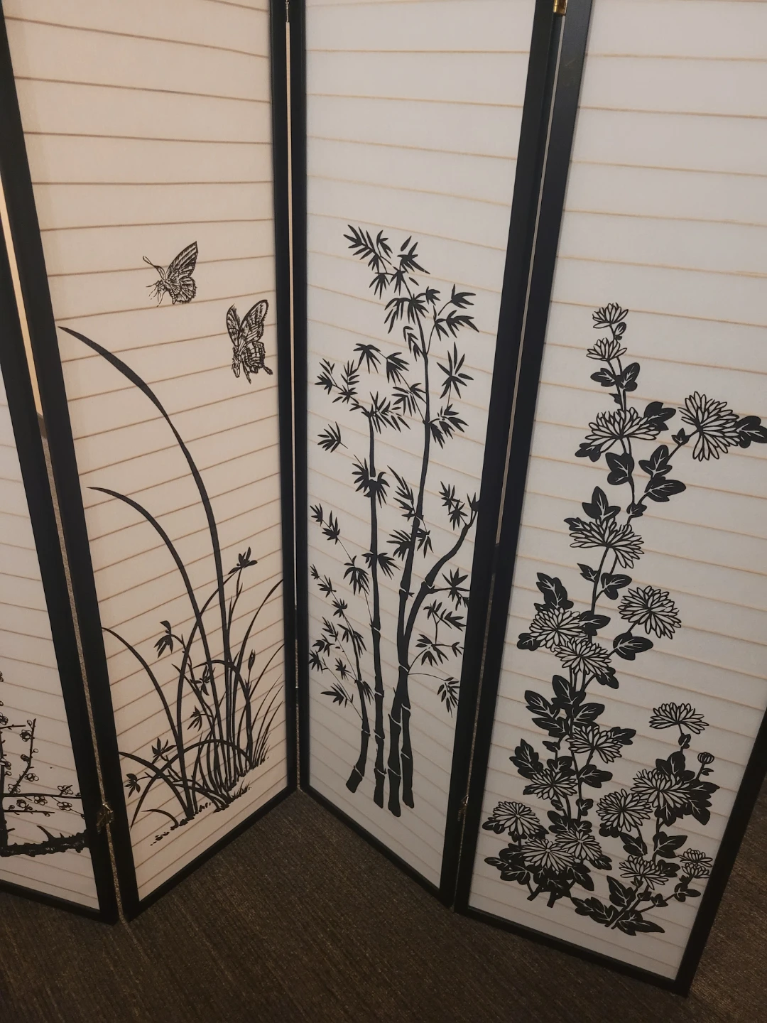 4-Panel Room Divider Screen