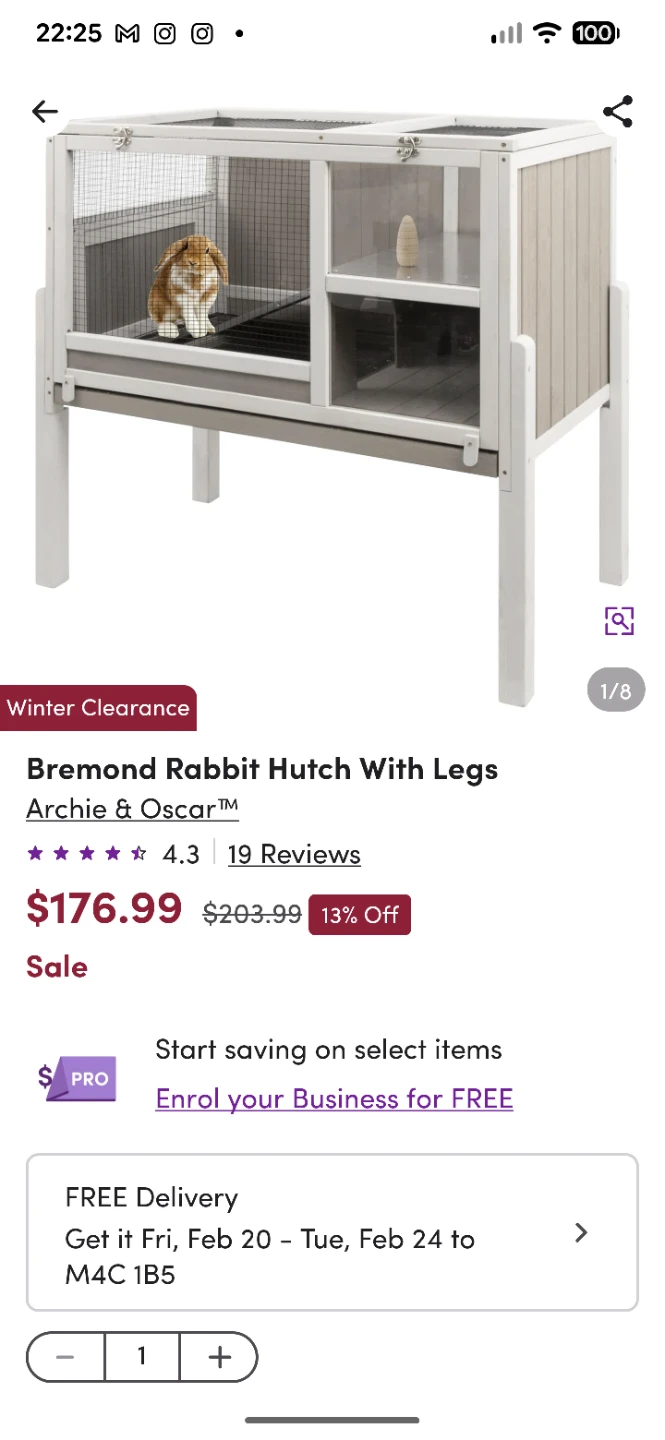 Archie & Oscar Bremond Rabbit Hutch With Legs - photo 3
