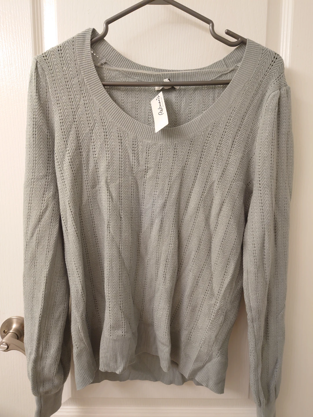 Knit Sweater - Light Blue/green