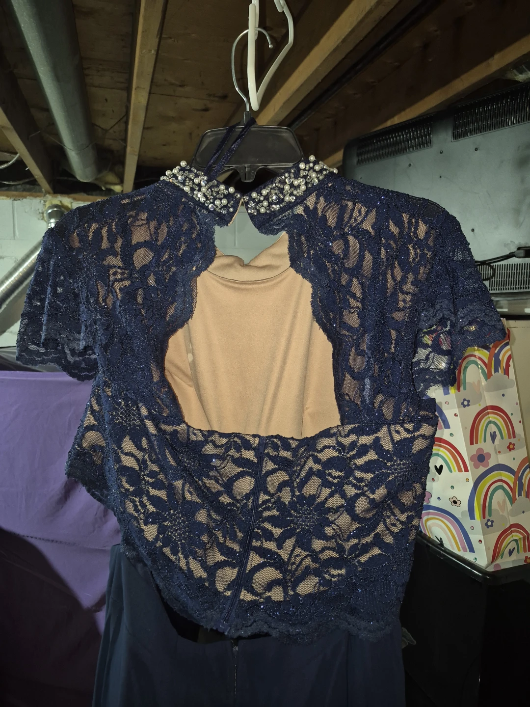 Navy Lace 2 pc Formal Dress - photo 2