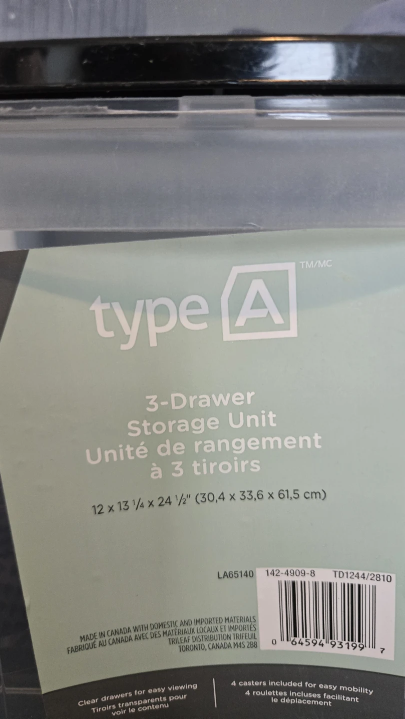 type A 3-Drawer Storage Unit - photo 3