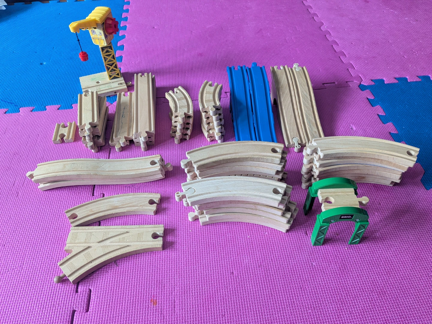 Wooden Train Set & Toy Cars