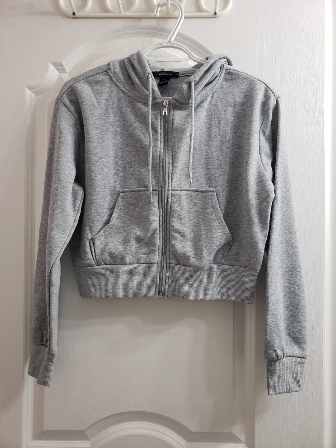 New Ambiance Grey Zip-Up Hoodie - Size Small