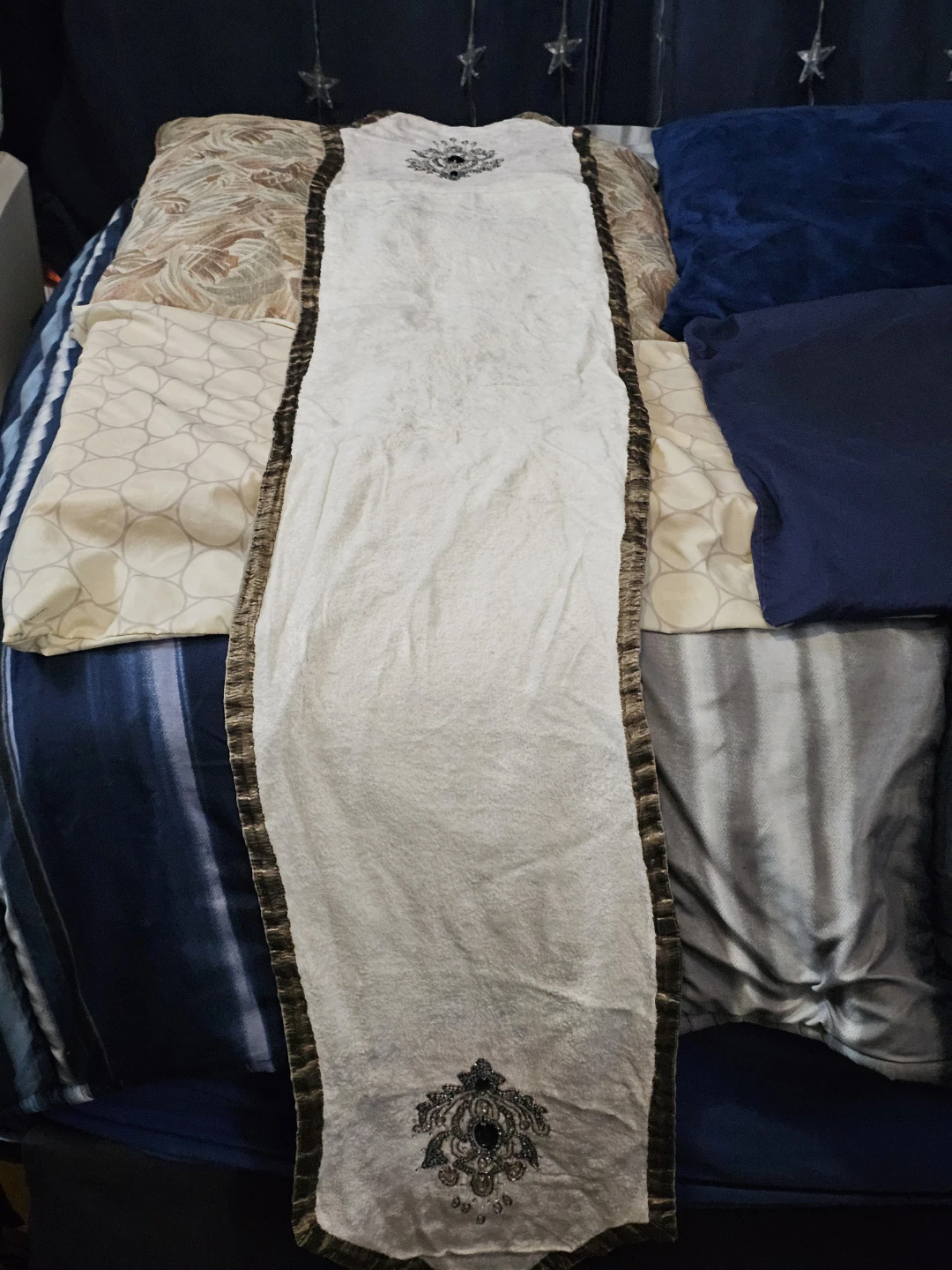Bowring Beaded Velvet Table Runner - photo 2