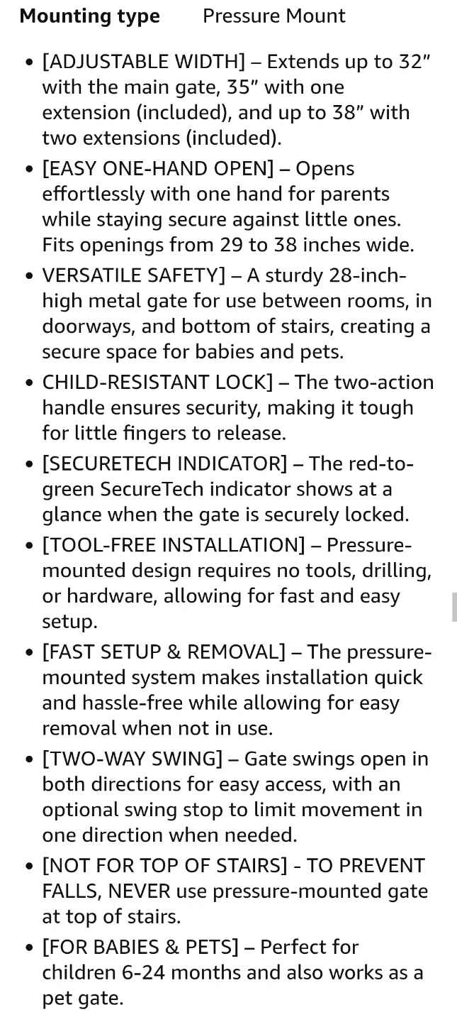 Safety 1st Easy Install Walk Thru Gate - photo 5