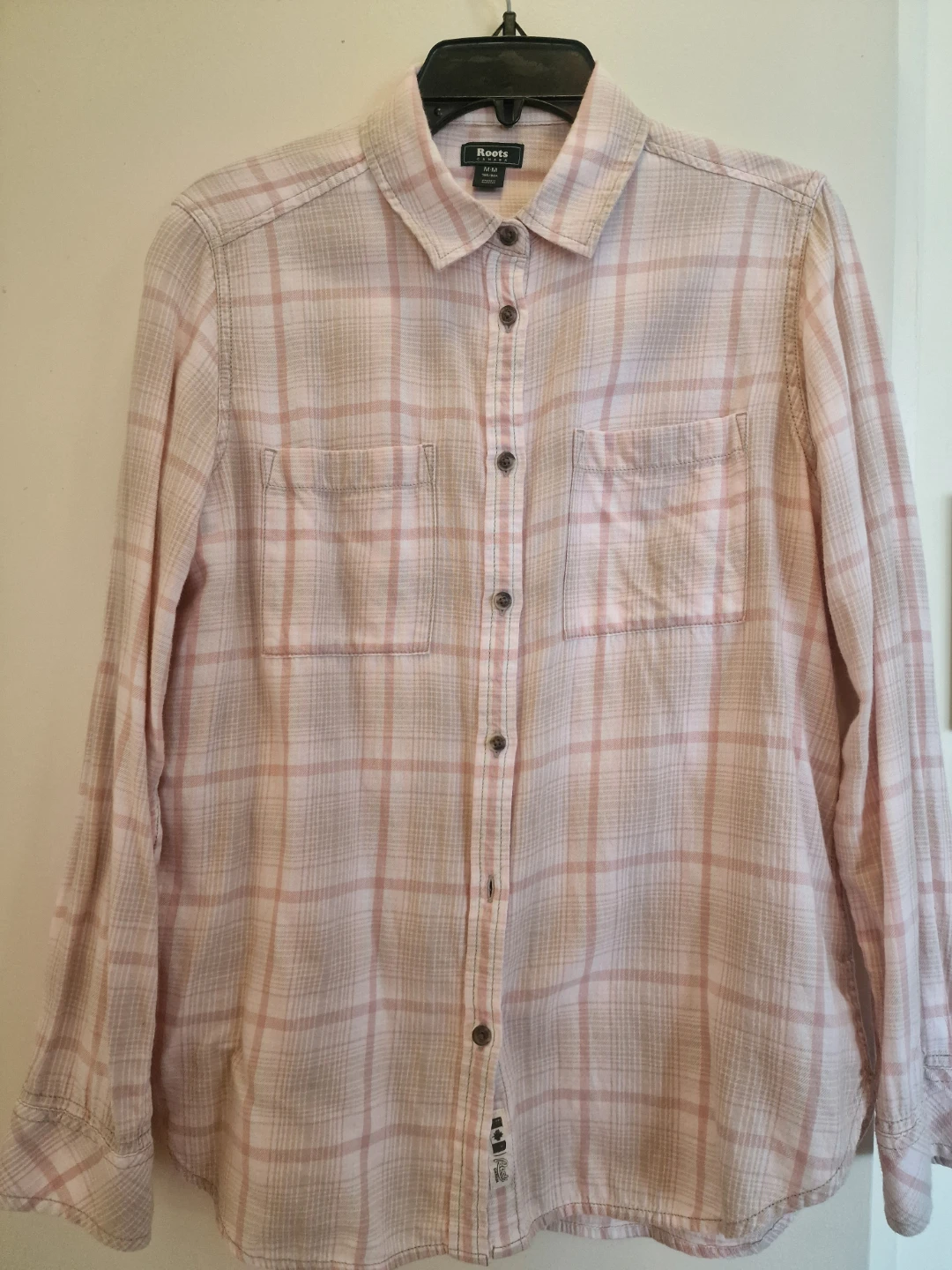 Roots Canada Plaid Button-Up Shirt - Size Medium