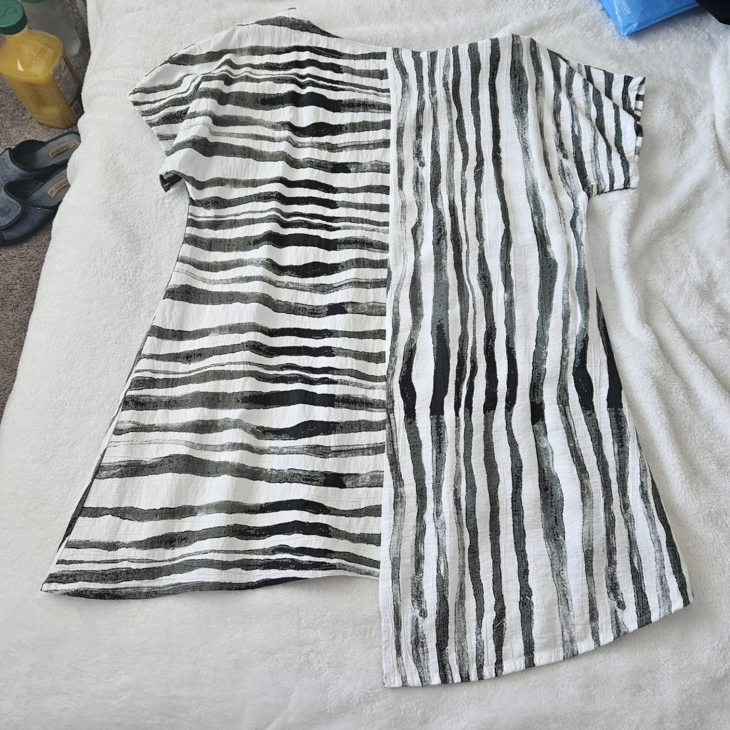 Naya Asymmetrical Stripe Tunic Top Size 2 - photo 2